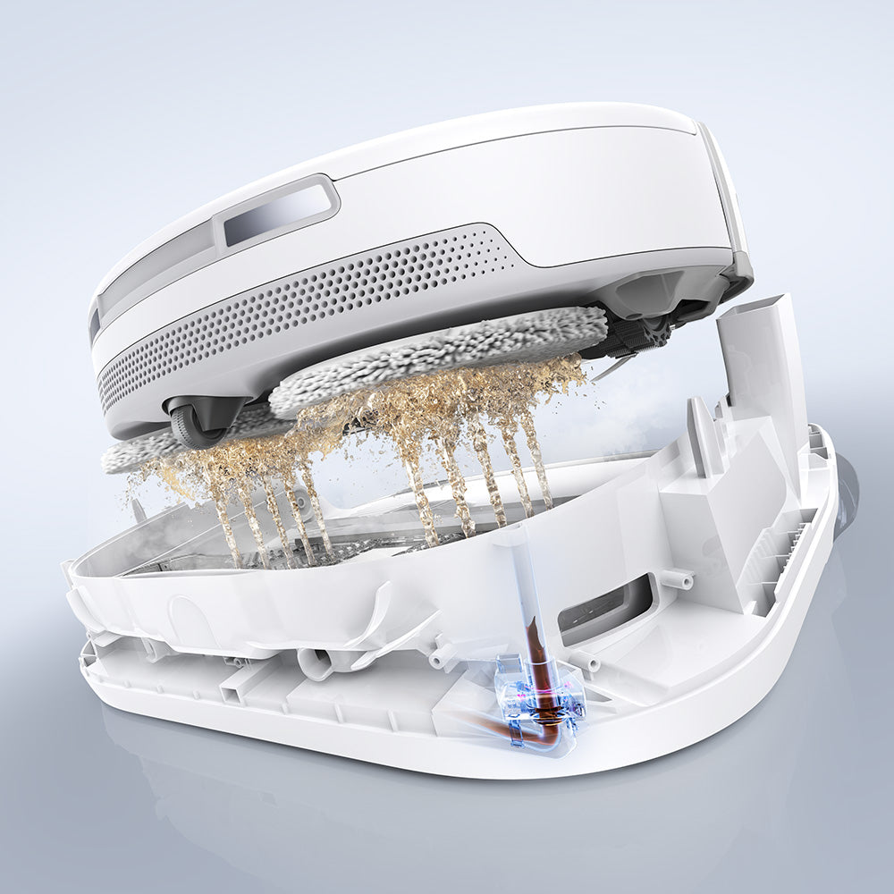 Narwal Freo Z Ultra Robot Vacuum and Mop with Base Station, 12,000Pa Power, Self-Empty, Dual-camera, Zero-Tangling, 120-day Maintenance-Free, Auto Mop Lifting To 12mm, Tri-Laser Obstacle Avoidance, AI-Adaptive Hot Water Washing &amp; Drying - White