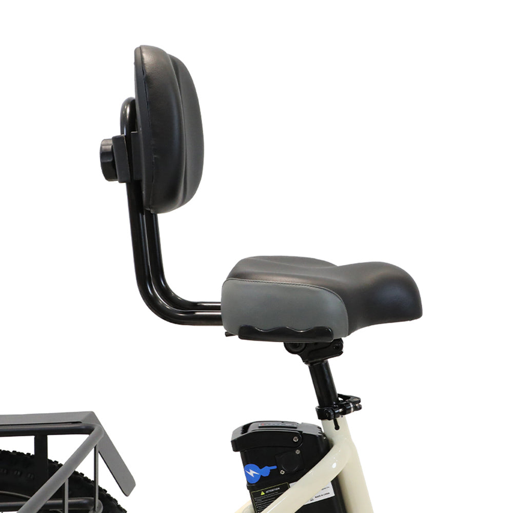 ONESPORT OT30 Electric Cargo Tricycle, 500W Motor, 48V 13Ah Battery, 20*3.0 inch Tire, 25km/h Max Speed, 80km Range, Hydraulic Disc Brakes, Shock Absorbing Fork, 180kg Max Load - Beige