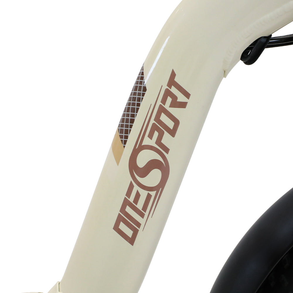 ONESPORT OT30 Electric Cargo Tricycle, 500W Motor, 48V 13Ah Battery, 20*3.0 inch Tire, 25km/h Max Speed, 80km Range, Hydraulic Disc Brakes, Shock Absorbing Fork, 180kg Max Load - Beige