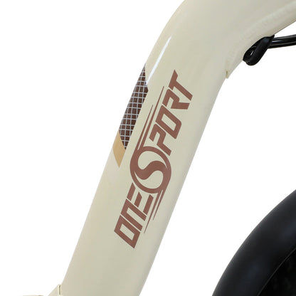 ONESPORT OT30 Electric Cargo Tricycle, 500W Motor, 48V 13Ah Battery, 20*3.0 inch Tire, 25km/h Max Speed, 80km Range, Hydraulic Disc Brakes, Shock Absorbing Fork, 180kg Max Load - Beige