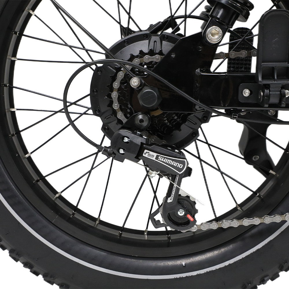 ONESPORT W66 Electric Bike, 500W Motor, 48V 13.5Ah Battery, 20*4.0 inch Tire, 25km/h Max Speed, 100km Range, Front &amp; Rear Hydraulic Disc Brakes, Shock Absorbing Front Fork, 7-speed Transmission