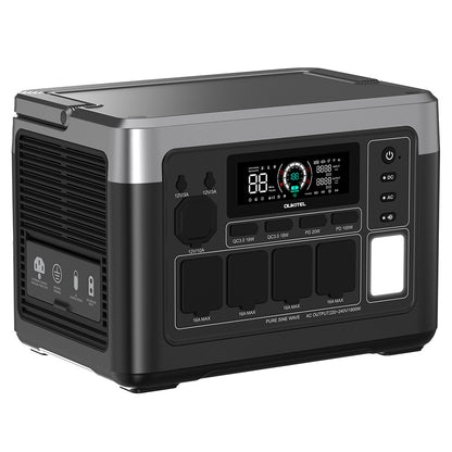 OUKITEL P1000 PLUS Portable Power Station, 1800W 1024Wh Solar Generator with LiFePO4 Battery, Fast Charging, Smart App Control for Outdoor, RV, Home Backup, and Emergency Power