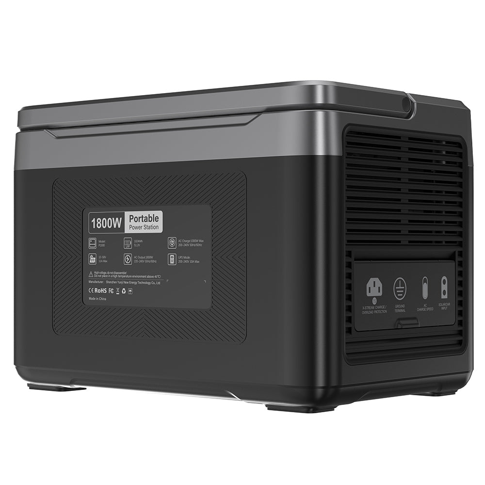 OUKITEL P1000 PLUS Portable Power Station, 1800W 1024Wh Solar Generator with LiFePO4 Battery, Fast Charging, Smart App Control for Outdoor, RV, Home Backup, and Emergency Power