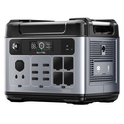 OUKITEL P2001 Plus Portable Power Station, 2400W AC Output, 2048Wh LiFePO4 Battery, 13 Outlets, 80% Charge in 1Hr, Smart APP Control, Adjust at 400W/800W/1200W/1800W, 2000W UPS < 10ms, Max. 500W Solar Input, IP54 Dust-Proof &amp; Splash-Proof