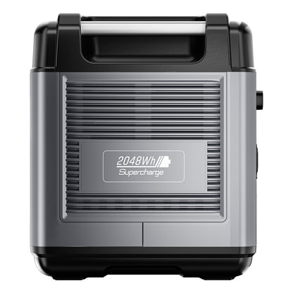 OUKITEL P2001 Plus Portable Power Station, 2400W AC Output, 2048Wh LiFePO4 Battery, 13 Outlets, 80% Charge in 1Hr, Smart APP Control, Adjust at 400W/800W/1200W/1800W, 2000W UPS < 10ms, Max. 500W Solar Input, IP54 Dust-Proof &amp; Splash-Proof