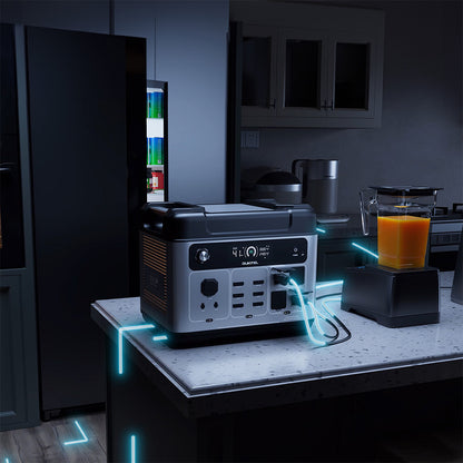 OUKITEL P2001 Plus Portable Power Station, 2400W AC Output, 2048Wh LiFePO4 Battery, 13 Outlets, 80% Charge in 1Hr, Smart APP Control, Adjust at 400W/800W/1200W/1800W, 2000W UPS < 10ms, Max. 500W Solar Input, IP54 Dust-Proof &amp; Splash-Proof