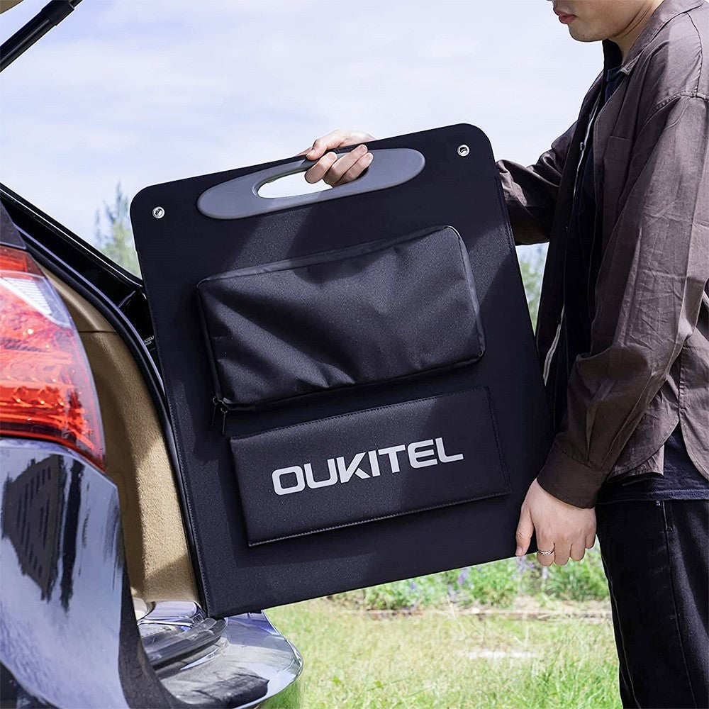 OUKITEL PV200 Foldable Solar Panel with Kickstand, 21.7% Solar Conversion Efficiency, IP65 Waterproof