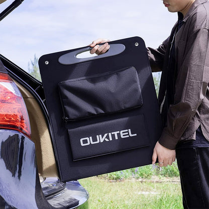 OUKITEL PV200 Foldable Solar Panel with Kickstand, 21.7% Solar Conversion Efficiency, IP65 Waterproof