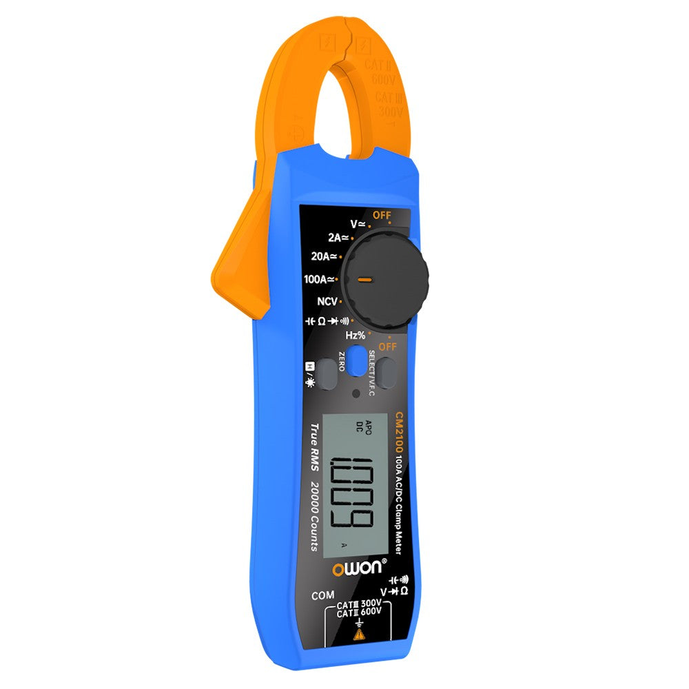 OWON CM2100 Clamp Meter, True RMS 20000 Counts, Auto Ranging, NCV/VFC/Diode Measure