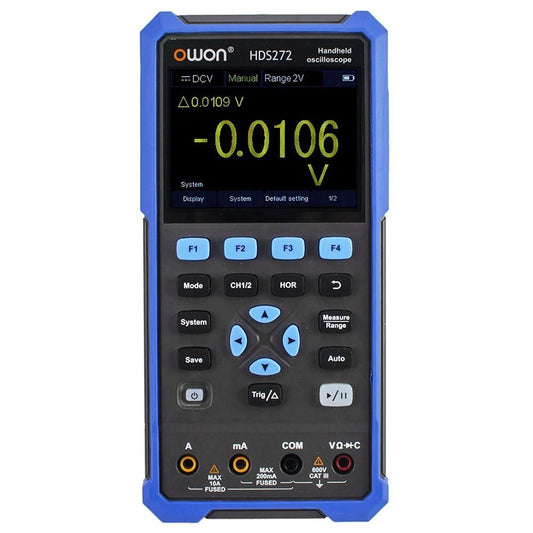 OWON HDS272 2 in 1 Digital Oscilloscope Multimeter, 70MHz Bandwidth, 250MSa/s Sampling Rate, 20000 Counts - UK Plug