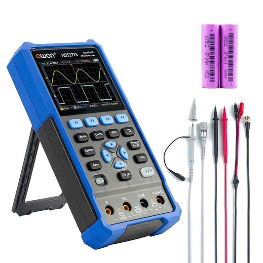 OWON HDS272S 3 in 1 Digital Oscilloscope Multimeter Signal Generator, 70MHz Bandwidth, 250MSa/s Sampling Rate, 20000 Counts - EU Plug
