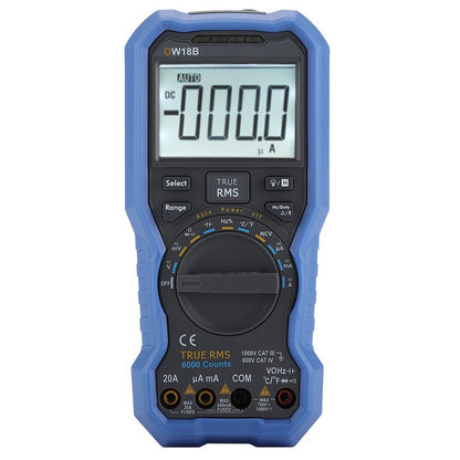 OWON OW18B Bluetooth Multimeter, Thermometer Data Logger, 5999 Counts, NCV Non-Contact Voltage Sense, True RMS Test, Support Android, iOS, Flashlight Function