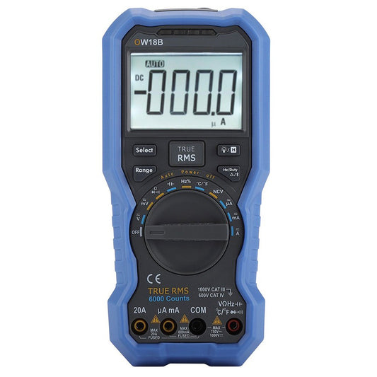 OWON OW18B Bluetooth Multimeter, Thermometer Data Logger, 5999 Counts, NCV Non-Contact Voltage Sense, True RMS Test, Support Android, iOS, Flashlight Function
