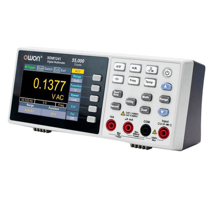 OWON XDM1241 Battery Powered Digital Multimeter, 55000 Counts, True RMS, High Accuracy, with 3.5-inch TFT LCD Screen