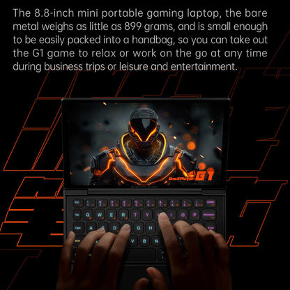 One Netbook OneXPlayer G1 Handheld Gaming PC, AMD Ryzen AI 9 HX 370 12 Cores Max 5.1GHz, 8.8'' 2560*1600 144Hz Screen, 64GB LPDDR5X 7500MHz RAM 4TB SSD, WiFi 6E, 2*USB-C, 1*USB3.2, 1*TF Card, 1* Oculink, 1*3.5mm Audio, Fingerprint Unlock - EU Plug