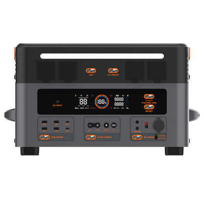 Blackview OSCAL PowerMax 2400 Power Station, 1872Wh to 20592Wh LiFePO4 Battery, 2400W(4800W Peak) 16 Ouputs Solar Generator, 1.2 Hours Ultra-Fast Charging, LED Light UPS Smart APP, 0dB Whisper-Quiet, Built-in Dual Speakers