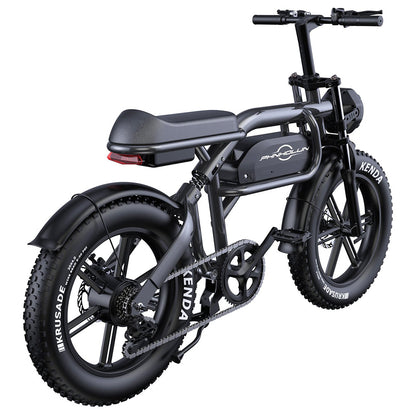 PHNHOLUN C8 Electric Bike, 1500W Peak Motor, 48V 20Ah Battery, 20*4.0-inch Fat Tires, 50km/h Max Speed, 120km Max Range, Front Hydraulic Shock, Rear Air Shock Suspension, Shimano 7 Speed, Disc Brake, APP Control