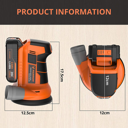 Parrior DS04 20V Cordless Electric Sander, with 2Ah Battery &amp; 5-Inch(125mm) Disc, 11,000RPM Motor