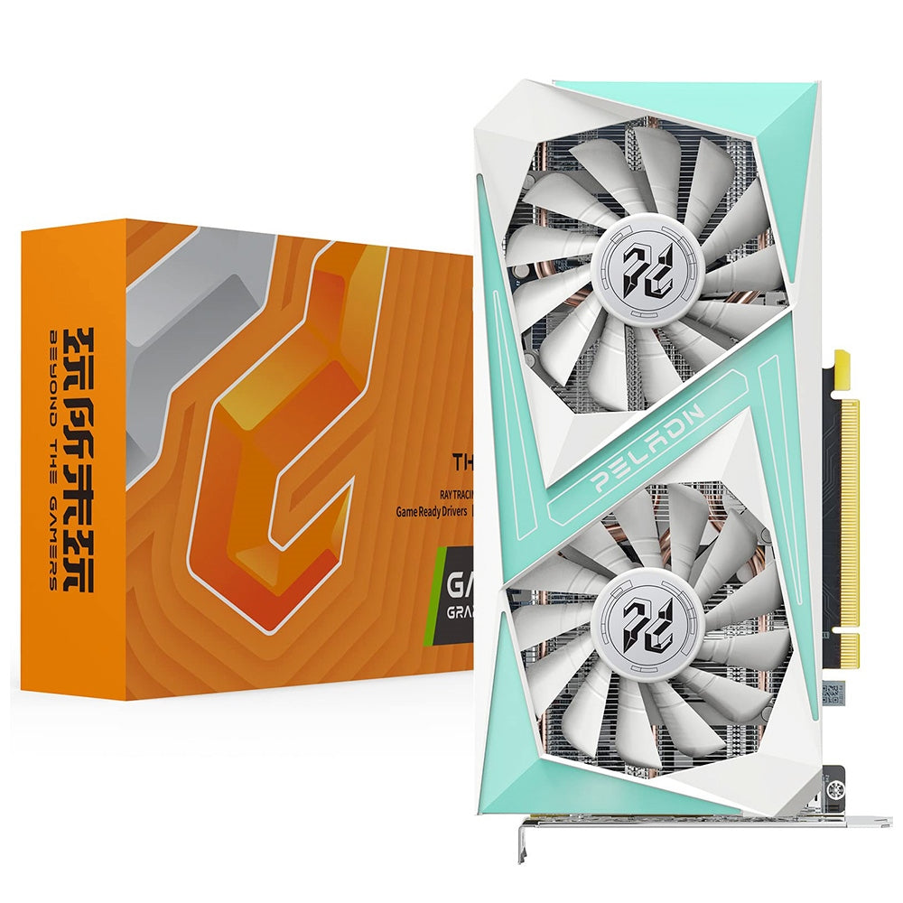 PELADN RTX2060 SUPER Gaming Graphics Card, 8GB GDDR6 RAM, 8Pin 256bits, 175W, Dual-Fan, PCI Express 3.0, 3xDP 1xHDMI - White