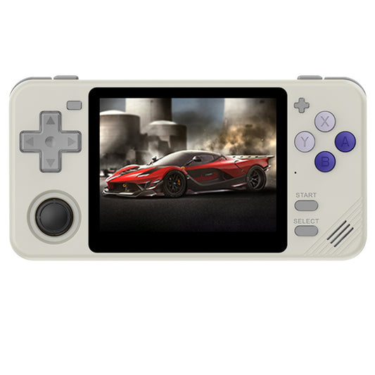 Powkiddy RGB10X Handheld Game Console, Open Source Linux, 3.5-inch 640*480 IPS Screen, 64GB TF Card, 64-bit 3D Simulators, 6 Hours Autonomy - Grey