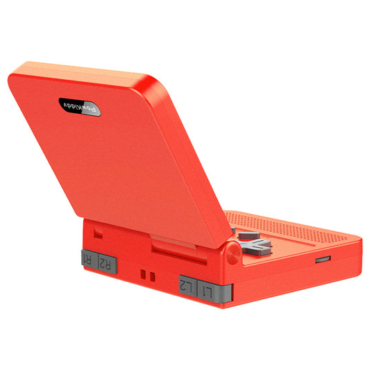 Powkiddy V90 64GB Flip Retro Game Console, 3 Inch IPS Screen, Open Source for Linux, Compatible with Flash OS, GB GBC MD FC SFC GG MS WS NGP PCE FBA PS 16 Simulators, Red