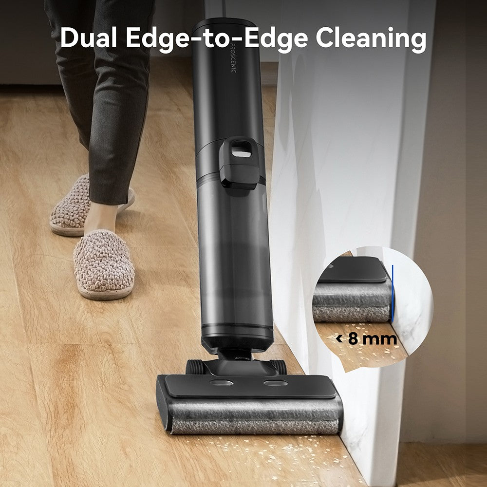 Proscenic F20A Cordless Vacuum and Mop, 35min Runtime, LED Screen, Self-Cleaning &amp; Air Drying, All-Around Edge Cleaning, App Control, Solid-Liquid Separation