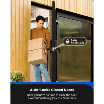 Proscenic L40 Smart Lock, Keyless Entry Door Lock with Handle, Keypads, Fingerprint, Smart App &amp; Voice Control, Anti-Peep, Log Record