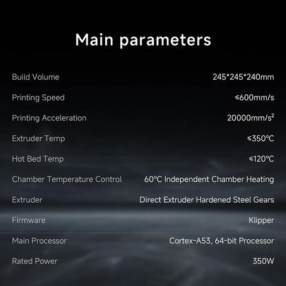 QIDI TECH Q1 Pro 3D Printer, 600mm/s Max, 60°C Heated Chamber, 350°C High-Temp Printing, Tri-metal Hot-end, Auto Leveling, Filament Detection, 245*245*240mm