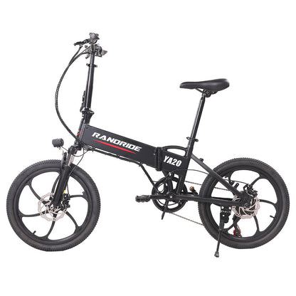 RANDRIDE YA20 Electric Bike 500W Motor 40km/h Max Speed 48V 12.8Ah Battery 80-90 Max Range 20*1.95'' CST Tires 120kg Load Shimano 7 Speed