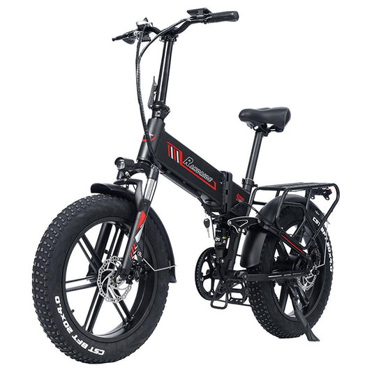 RANDRIDE YX20M Electric Bike 1000W Motor 45km/h Max Speed 48V 17Ah Battery 80-90km Max Range 20*4.0'' One-Wheel Fat Tires 150kg Load  Shimano 7-Speed Gear Alloy Wheels