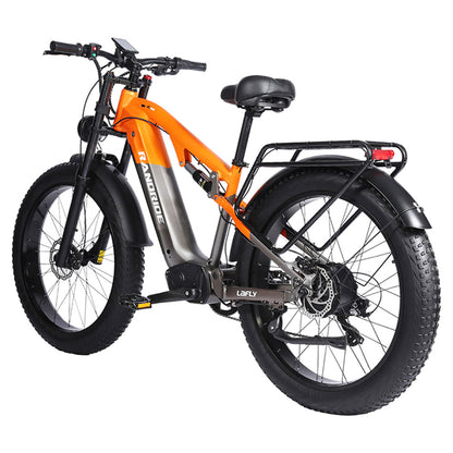 RANDRIDE YX80 Electric Bike, 1500W Brushless Motor, 48V 20Ah Battery, 26x4.0'' CST Fat Tire, 50km/h Max Speed, 124km Max Range, Rear Shock Absorber, Shimano Hydraulic Brakes, Shimano 7 Speed, LCD Display