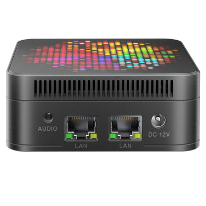 RUPA HSI-100MINI Mini PC, Intel N100 4 Cores Max 3.4GHz, 12GB RAM 512GB SSD, 3*HDMI 4K 60Hz Triple Screen Display, WiFi 6 Bluetooth 5.2, 3*USB 3.0 2*RJ45 1* 3.5mm Audio