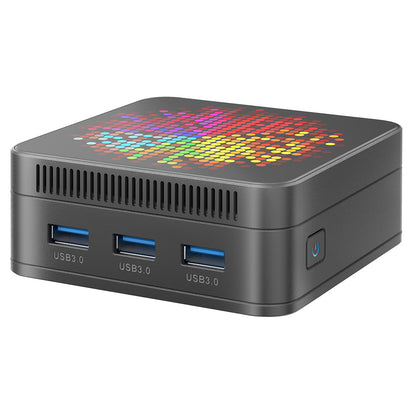 RUPA HSI-100MINI Mini PC, Intel N100 4 Cores Max 3.4GHz, 12GB RAM 512GB SSD, 3*HDMI 4K 60Hz Triple Screen Display, WiFi 6 Bluetooth 5.2, 3*USB 3.0 2*RJ45 1* 3.5mm Audio