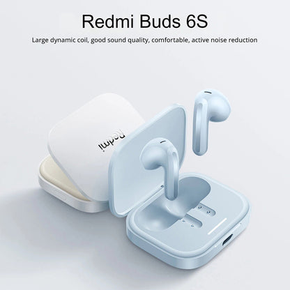 Redmi Buds 6S Semi-in-ear Earbuds, Active Noise Cancellation, Bluetooth 5.3 - Blue
