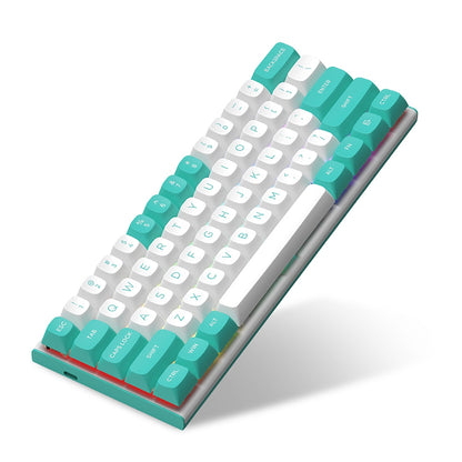 Redragon K683WB-RGB Wired Mechanical Keyboard, 87-key Adjustable Magnetic Linear Switches Double-shot PBT Keycaps 8000Hz Polling Rate RGB Backlight - White Green