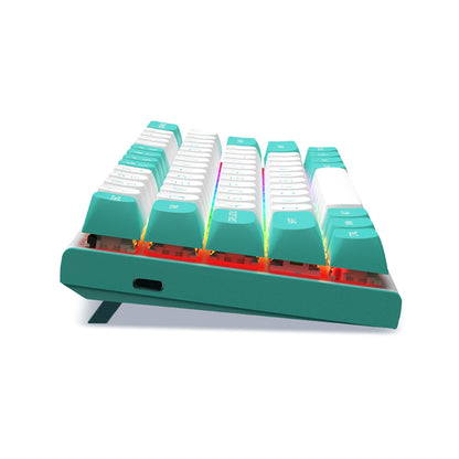 Redragon K683WB-RGB Wired Mechanical Keyboard, 87-key Adjustable Magnetic Linear Switches Double-shot PBT Keycaps 8000Hz Polling Rate RGB Backlight - White Green