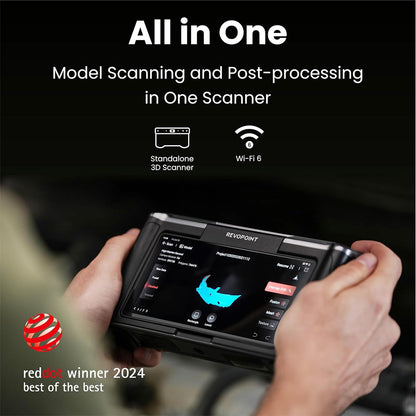 Revopoint MIRACO 3D Scanner with 16GB RAM, 0.02mm High Precision, 15fps Scanning Speed, 8K Color Capture, 180° Rotating Screen, 9-axis IMU, 2K HD Picture, Single-shot &amp; Continuous Mode, Standable Design, for Small to Large Objects
