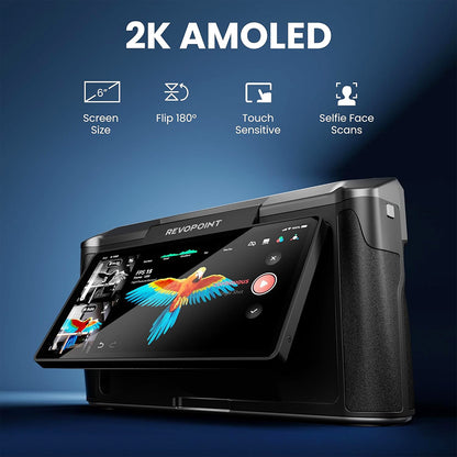 Revopoint MIRACO 3D Scanner with 16GB RAM, 0.02mm High Precision, 15fps Scanning Speed, 8K Color Capture, 180° Rotating Screen, 9-axis IMU, 2K HD Picture, Single-shot &amp; Continuous Mode, Standable Design, for Small to Large Objects