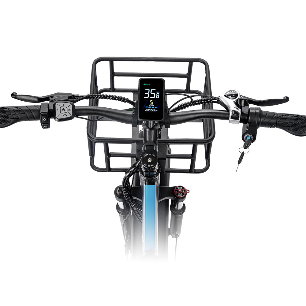 Ridstar MN26 Electric Bike, 750W Motor 26*4.0' Fat Tire, 48V 20Ah Battery, 58km/h Max Speed, 90km Max Range, Shimano 7-speed, Mechanical Disc Brake