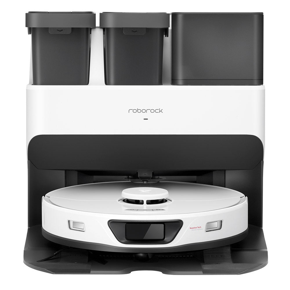 Roborock S7 Max Ultra Robot Vacuum Cleaner, 5500Pa Suction, Auto Drying, Self-Cleaning &amp; Emptying, VibraRise Mopping, Reactive Tech Obstacle Avoidance, Fast &amp; Off-peak Charging - White