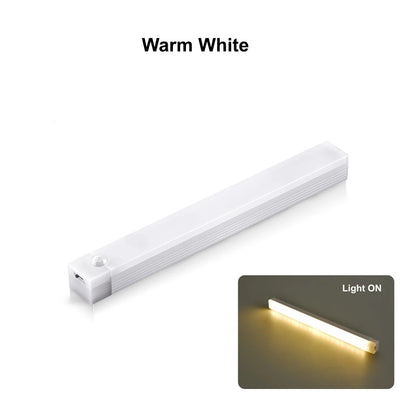 Luz nocturna LED recargable con sensor de movimiento para debajo del gabinete, lámpara inalámbrica para cocina, armario, mesita de noche, barra de luz de inducción
