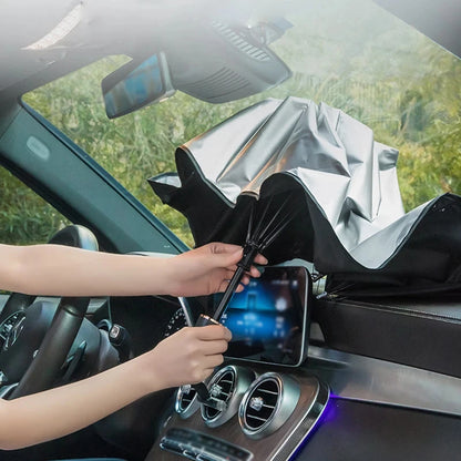 Car Sunshade Umbrella Car Front Window Sunshade Summer Sun Visor Car Interior Windshield Protection Foldable Accessory