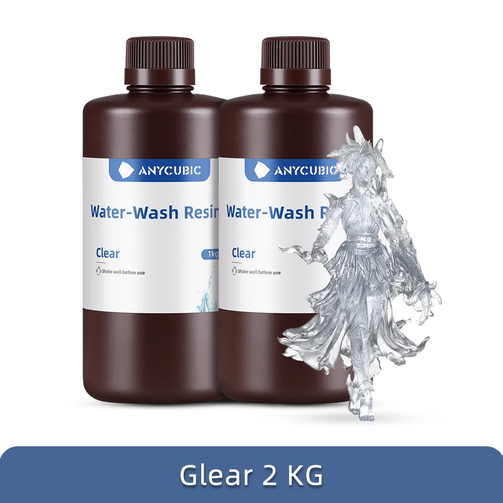 ANYCUBIC Water-Wash Resin For LCD 3D Printer High Precision Low Odor Low Viscosity 3D Printing Standard Photopolymer