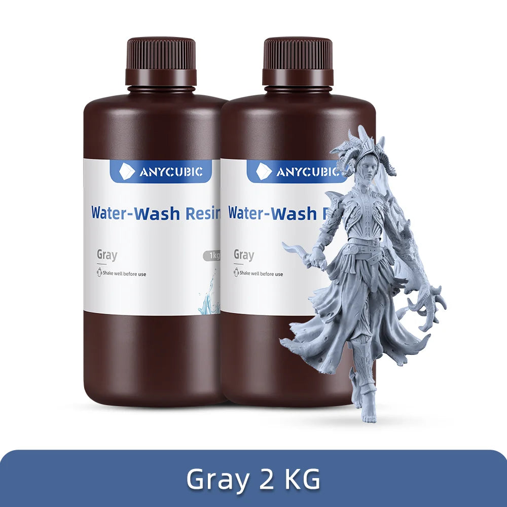 ANYCUBIC Water-Wash Resin For LCD 3D Printer High Precision Low Odor Low Viscosity 3D Printing Standard Photopolymer