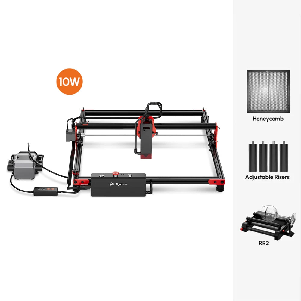 AlgoLaser DIY Kit Laser Master 2 Laser Engraver 10W Output Power Laser Cutter and Engraver Machine for Wood and Metal 40x40cm