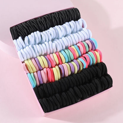 Juego de 250/300 bandas elásticas de nailon para el pelo de colores para niñas, accesorios para el cabello para niñas.