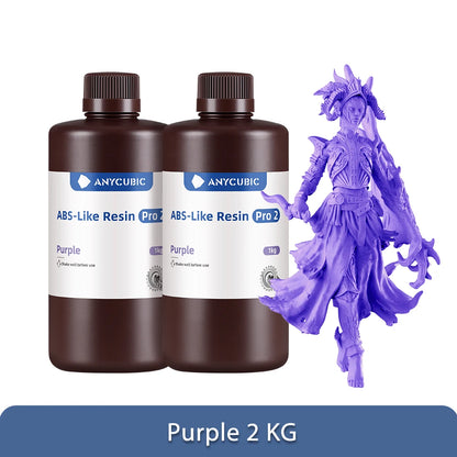 New 2 pieces/lot ANYCUBIC ABS Like+ UV Curing 405nm Standard Photopolymer Resin ABS 3D Resin High Precision for LCD