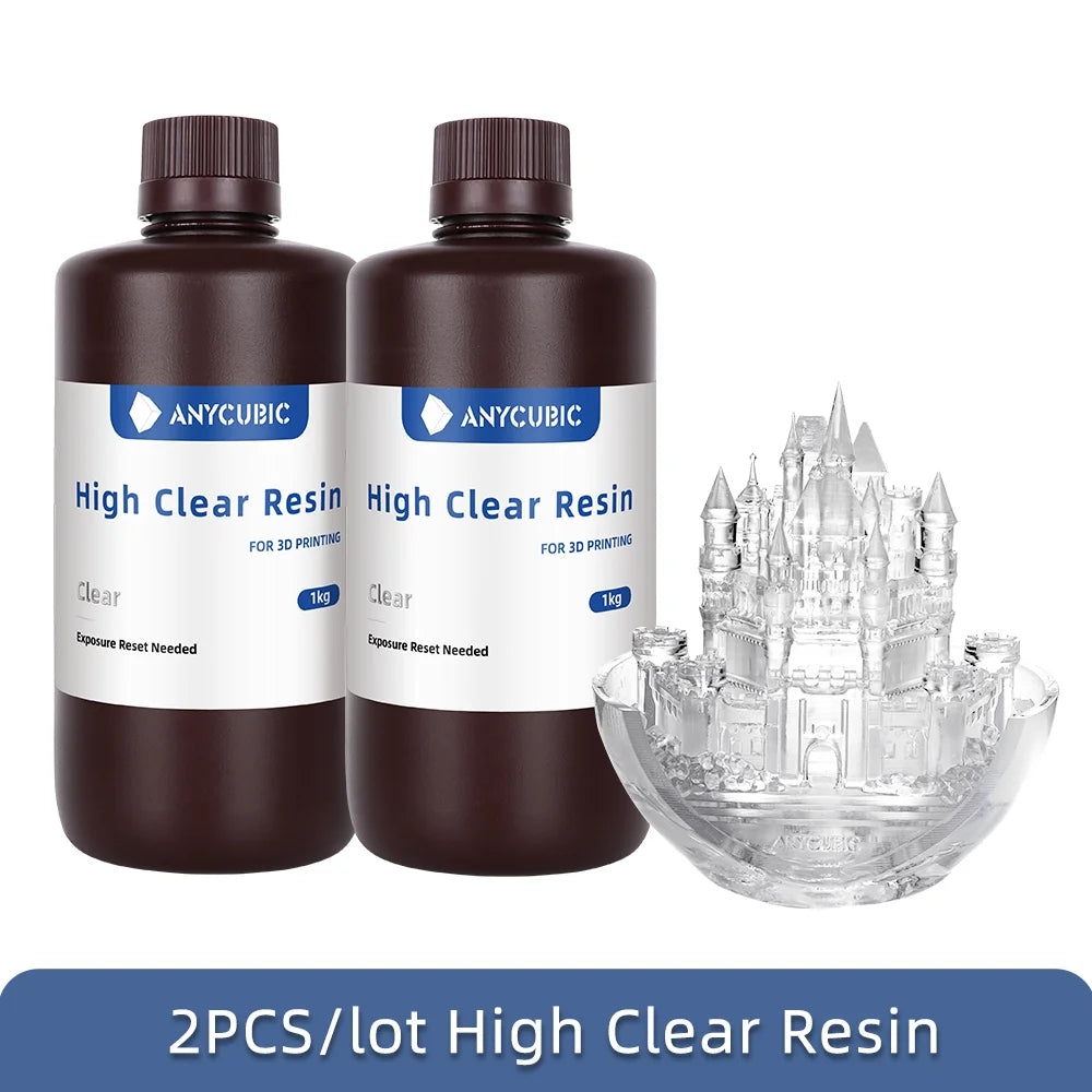 ANYCUBIC High Transparency UV Resin 405nm Photopolymer Resin Long-lasting Clarity for Photon MONO X 3d Printing Clear Materials