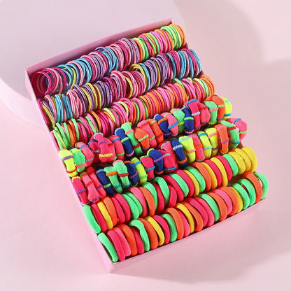 Juego de 250/300 bandas elásticas de nailon para el pelo de colores para niñas, accesorios para el cabello para niñas.