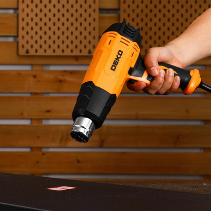 DEKO DKHG06 2000W Heat Gun 2 Temperature Adjustment 3 Accessories Advanced Electric Hot Air Gun Electric Tools